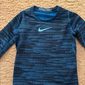 Nike pro fitted base layer shirt. Size medium. fleece lined.